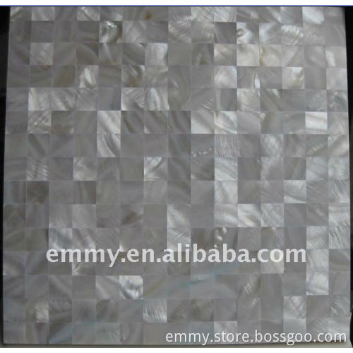 White freshwater mother of pearl mosaic tiles for interior wall